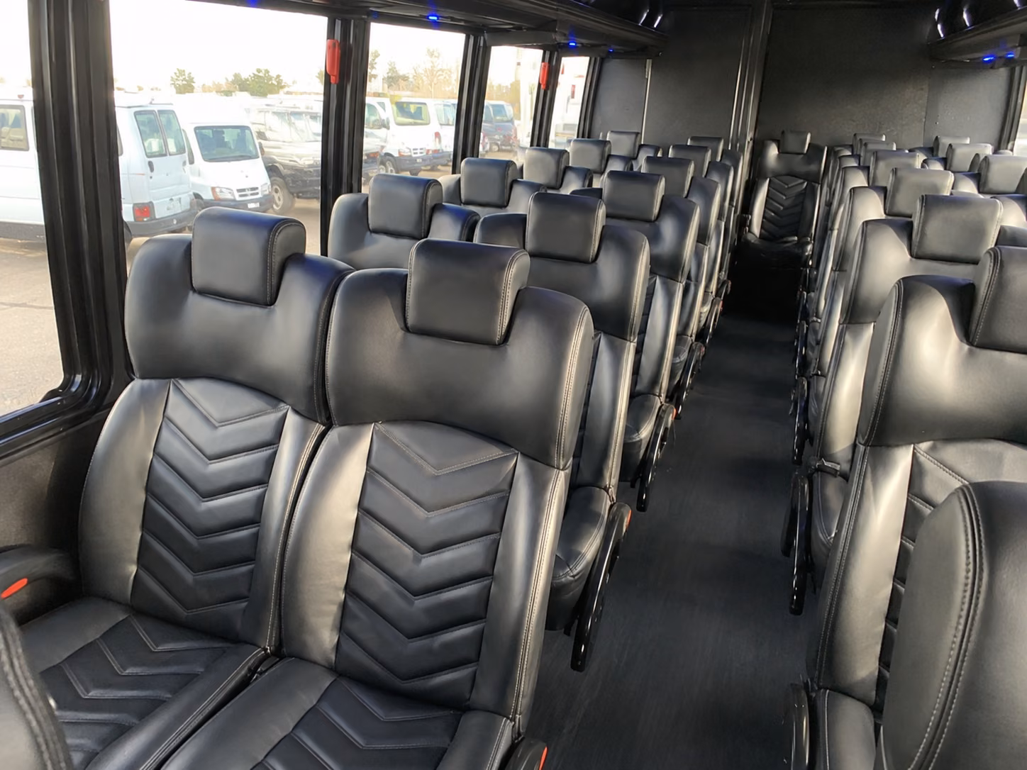 pueblo 18 passenger minibus interior