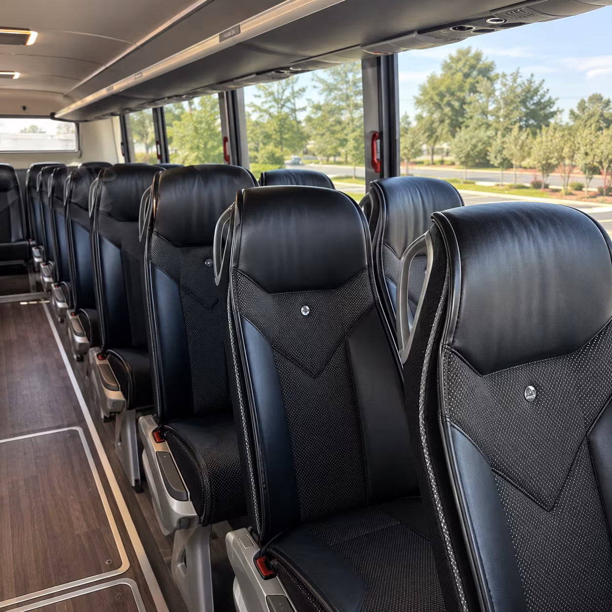 pueblo 45 passenger charter bus interior