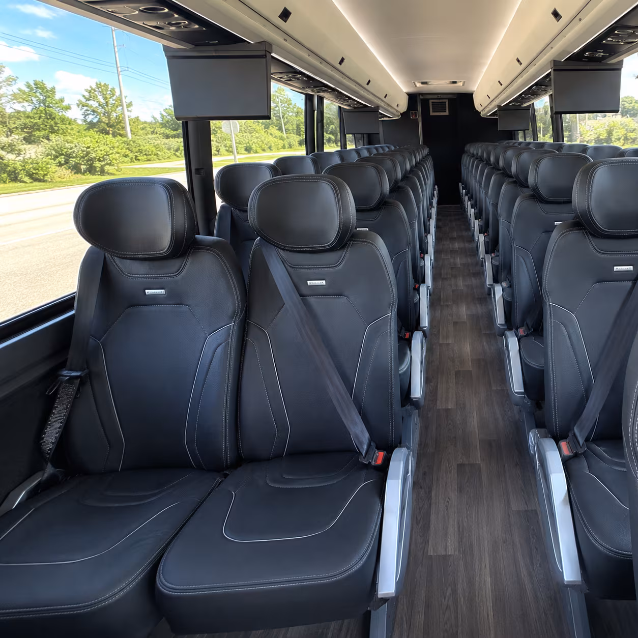 pueblo 47 passenger charter bus inside