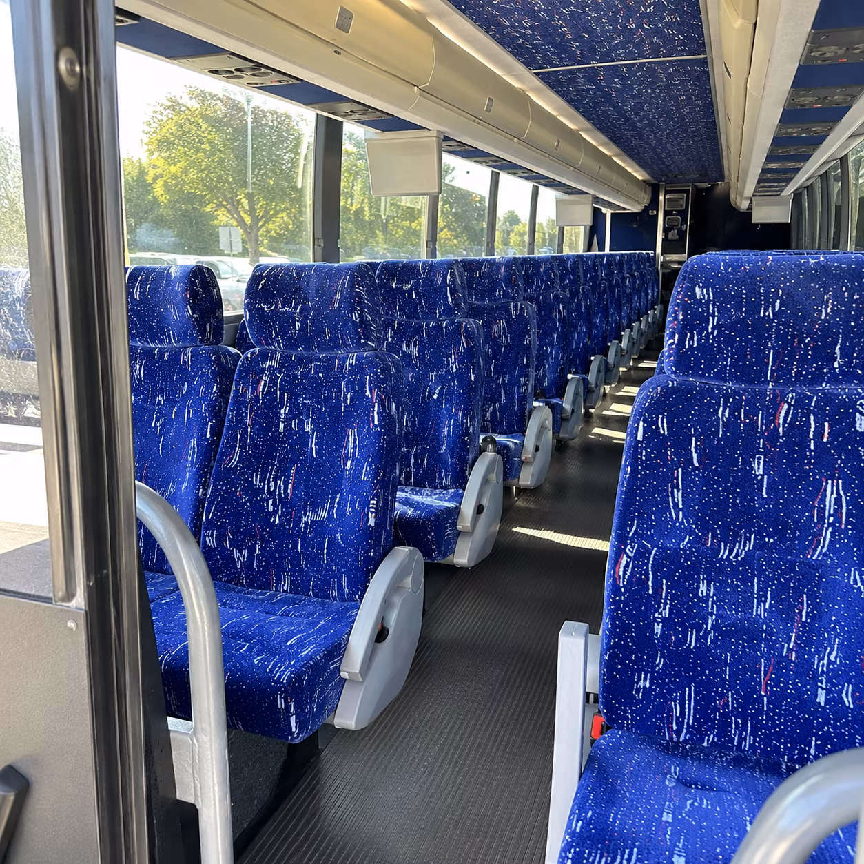 pueblo 50 passenger charter bus inside